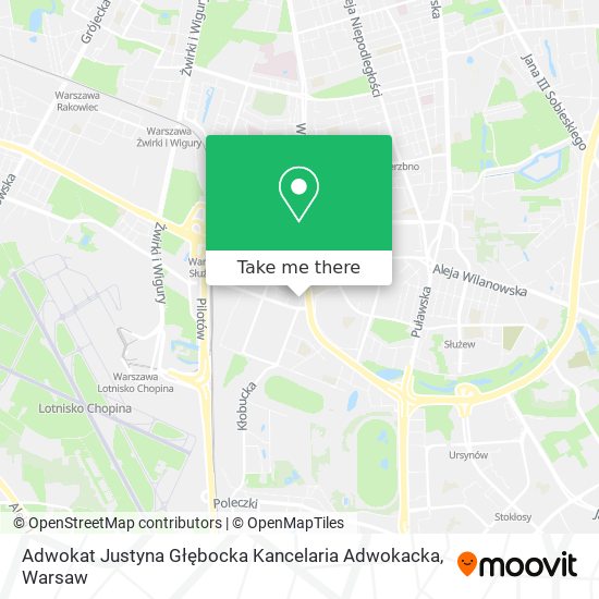 Adwokat Justyna Głębocka Kancelaria Adwokacka map