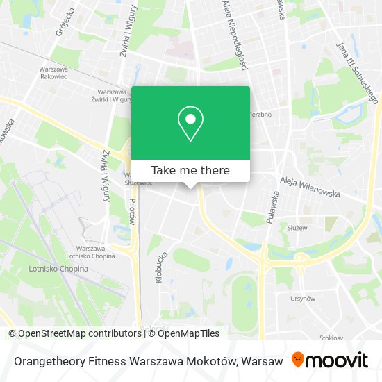 Карта Orangetheory Fitness Warszawa Mokotów