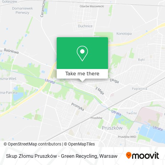 Skup Złomu Pruszków - Green Recycling map