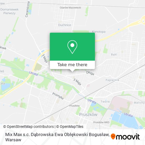 Mix Max s.c. Dąbrowska Ewa Obłękowski Bogusław map