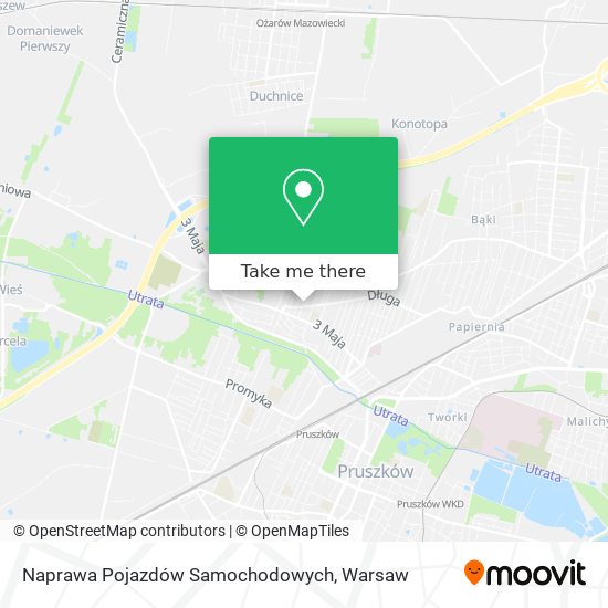 Карта Naprawa Pojazdów Samochodowych