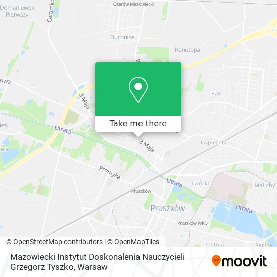 Mazowiecki Instytut Doskonalenia Nauczycieli Grzegorz Tyszko map