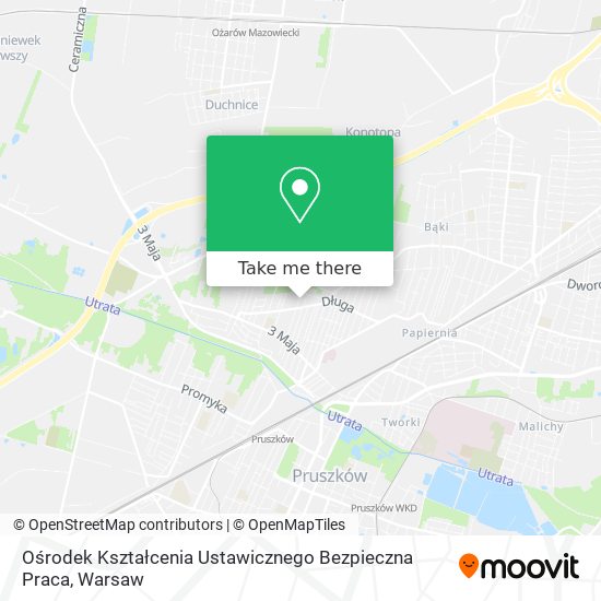 Ośrodek Kształcenia Ustawicznego Bezpieczna Praca map