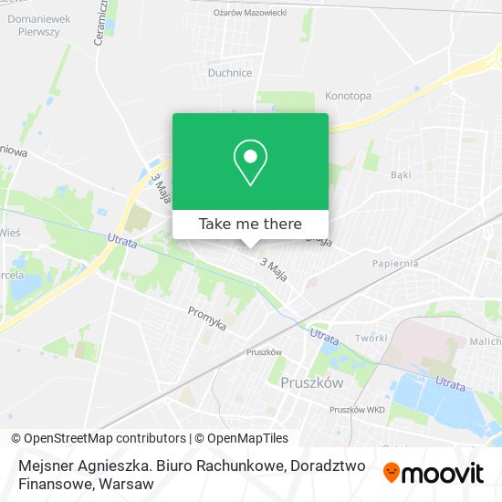 Mejsner Agnieszka. Biuro Rachunkowe, Doradztwo Finansowe map