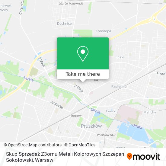 Skup Sprzedaż Z3omu Metali Kolorowych Szczepan Sokołowski map