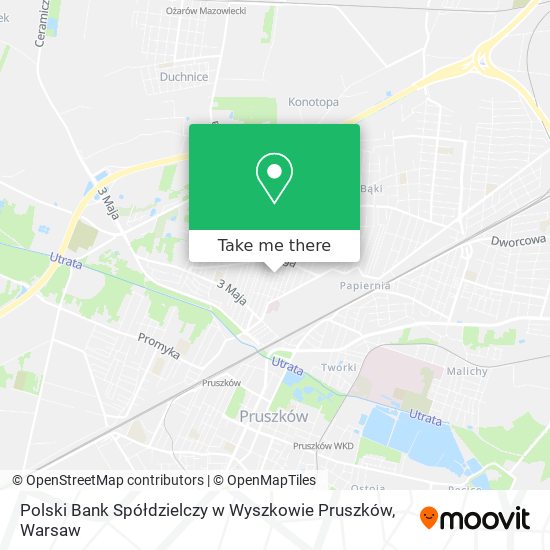 Polski Bank Spółdzielczy w Wyszkowie Pruszków map