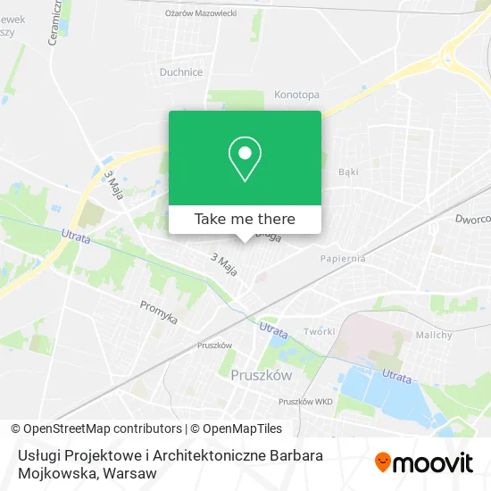 Usługi Projektowe i Architektoniczne Barbara Mojkowska map