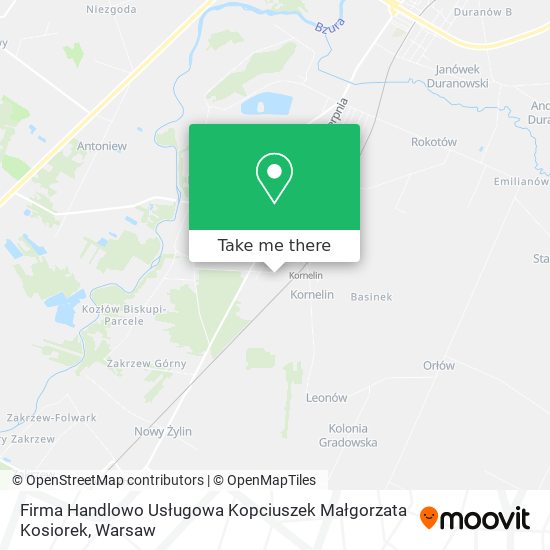 Firma Handlowo Usługowa Kopciuszek Małgorzata Kosiorek map