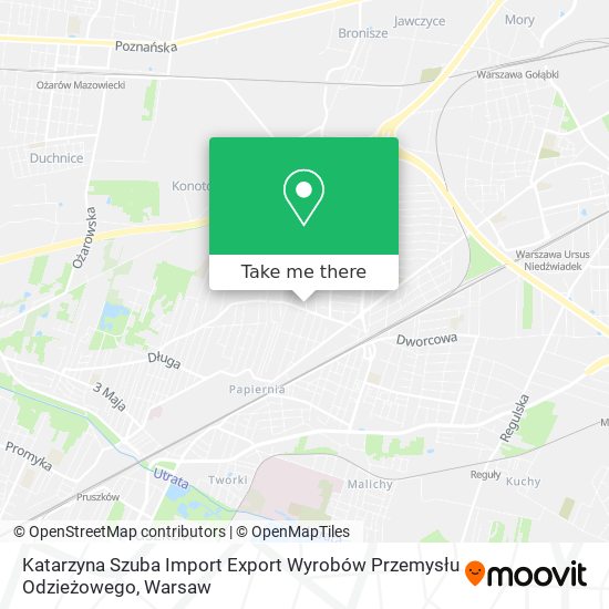 Katarzyna Szuba Import Export Wyrobów Przemysłu Odzieżowego map