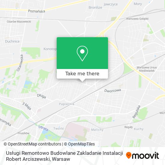 Usługi Remontowo Budowlane Zakladanie Instalacji Robert Arciszewski map