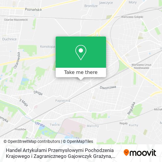 Handel Artykułami Przemysłowymi Pochodzenia Krajowego i Zagranicznego Gajowczyk Grażyna map