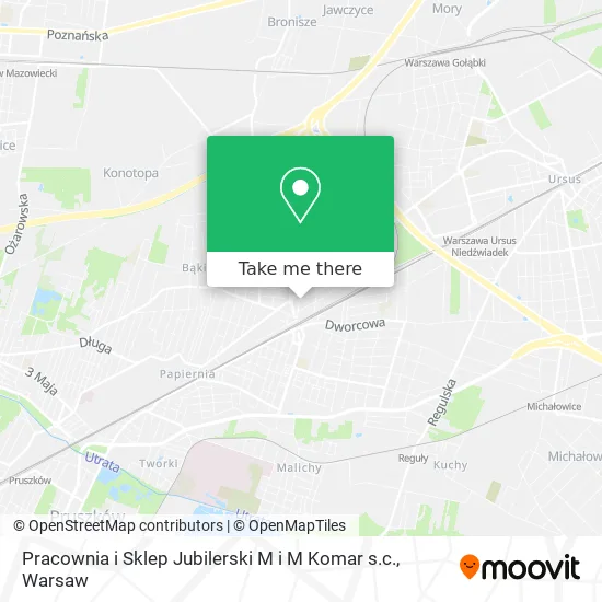 Карта Pracownia i Sklep Jubilerski M i M Komar s.c.