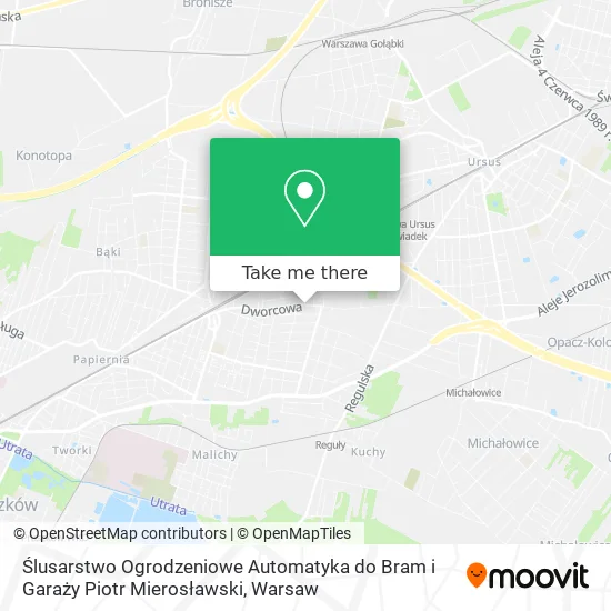 Ślusarstwo Ogrodzeniowe Automatyka do Bram i Garaży Piotr Mierosławski map