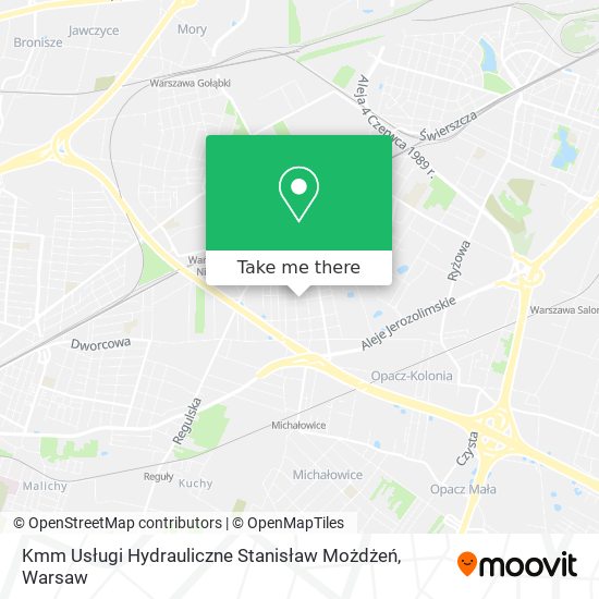 Kmm Usługi Hydrauliczne Stanisław Możdżeń map