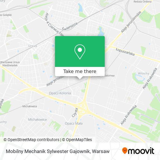 Mobilny Mechanik Sylwester Gajownik map