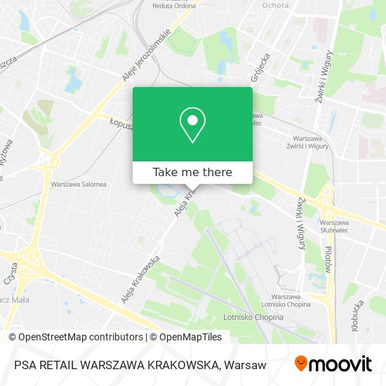 Карта PSA RETAIL WARSZAWA KRAKOWSKA