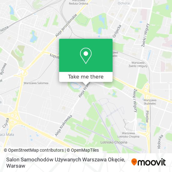 Карта Salon Samochodów Używanych Warszawa Okęcie