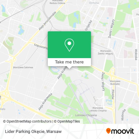 Lider Parking Okęcie map