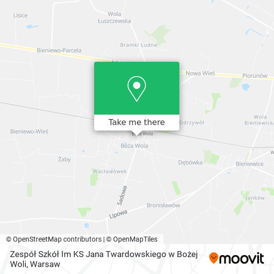 Zespół Szkół Im KS Jana Twardowskiego w Bożej Woli map