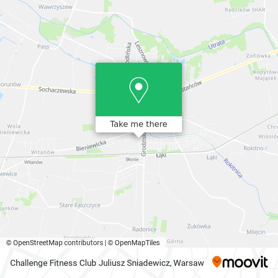 Challenge Fitness Club Juliusz Sniadewicz map