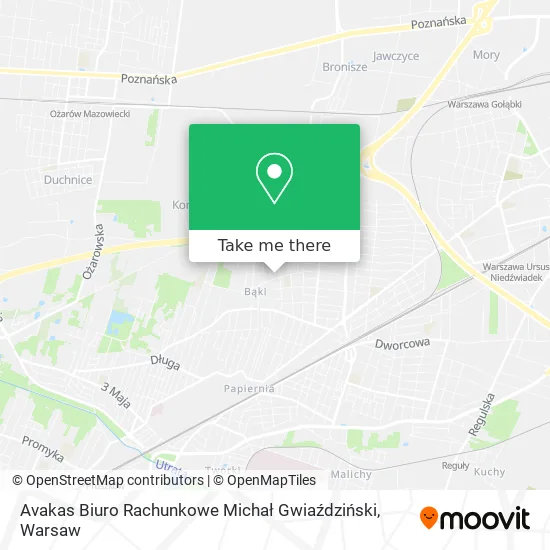 Карта Avakas Biuro Rachunkowe Michał Gwiaździński