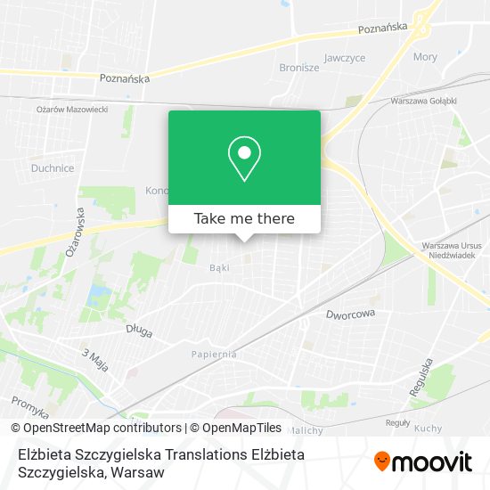 Карта Elżbieta Szczygielska Translations Elżbieta Szczygielska