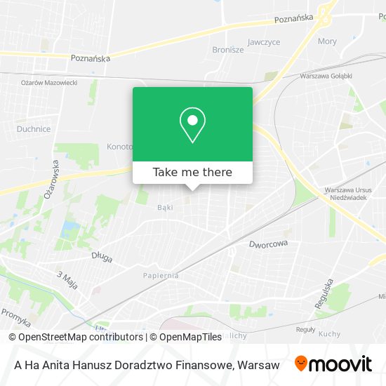 A Ha Anita Hanusz Doradztwo Finansowe map