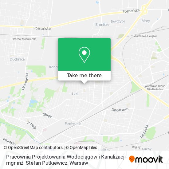 Pracownia Projektowania Wodociągów i Kanalizacji mgr inż. Stefan Putkiewicz map