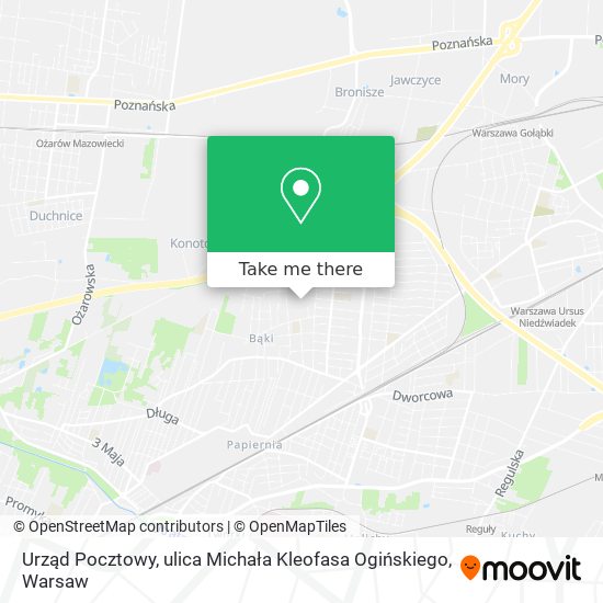 Urząd Pocztowy, ulica Michała Kleofasa Ogińskiego map