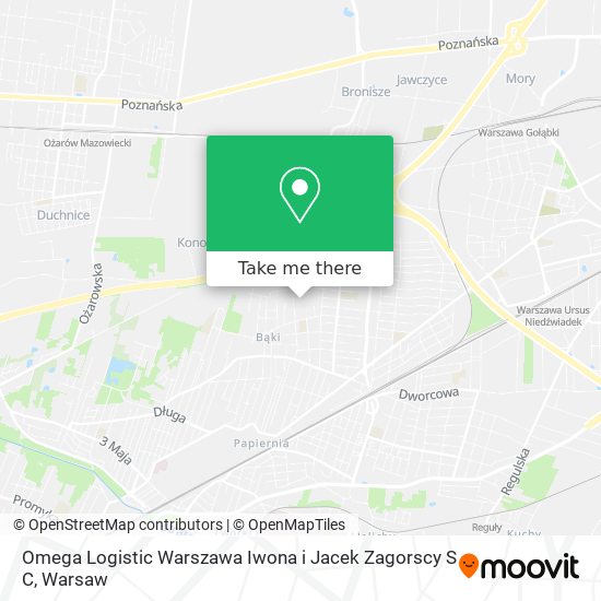 Omega Logistic Warszawa Iwona i Jacek Zagorscy S C map