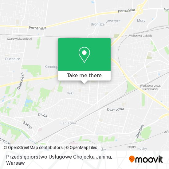 Przedsiębiorstwo Usługowe Chojecka Janina map