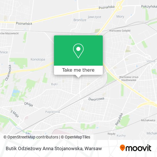 Butik Odzieżowy Anna Stojanowska map