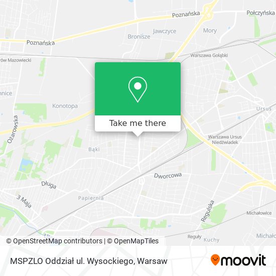 MSPZLO Oddział ul. Wysockiego map