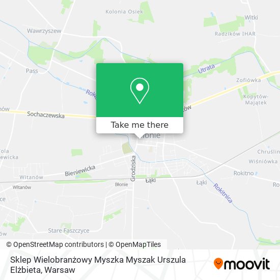 Sklep Wielobranżowy Myszka Myszak Urszula Elżbieta map