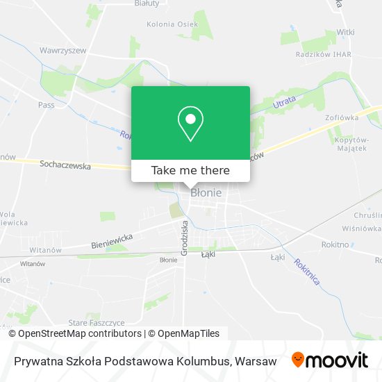 Prywatna Szkoła Podstawowa Kolumbus map