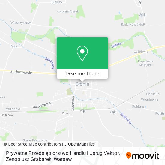 Prywatne Przedsiębiorstwo Handlu i Usług Vektor. Zenobiusz Grabarek map