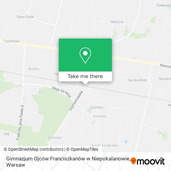 Gimnazjum Ojców Franciszkanów w Niepokalanowie map