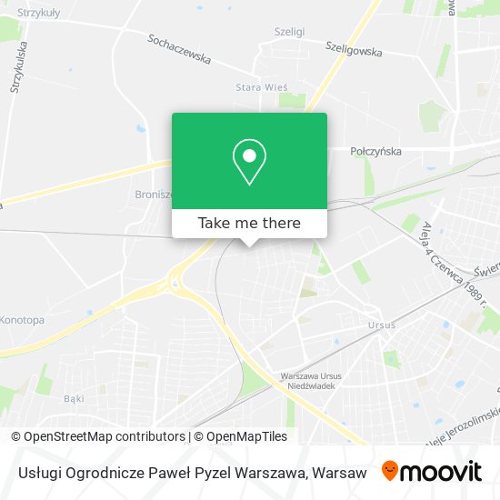 Usługi Ogrodnicze Paweł Pyzel Warszawa map