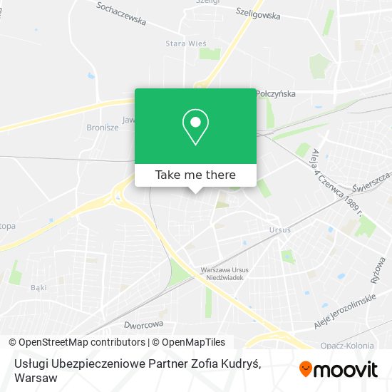 Usługi Ubezpieczeniowe Partner Zofia Kudryś map