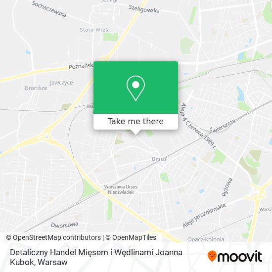 Detaliczny Handel Mięsem i Wędlinami Joanna Kubok map