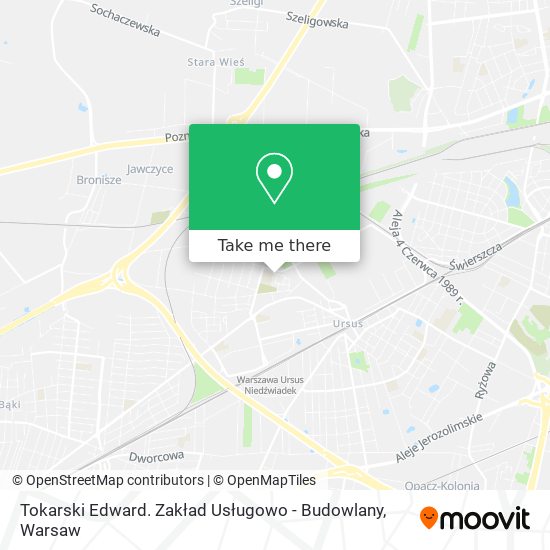 Tokarski Edward. Zakład Usługowo - Budowlany map