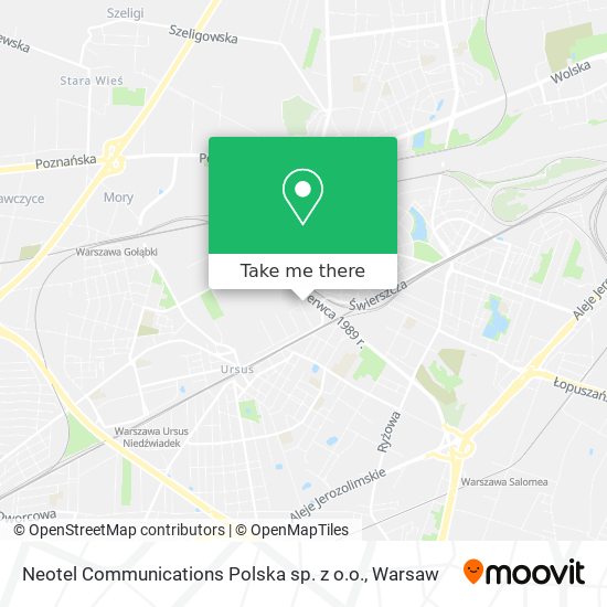 Карта Neotel Communications Polska sp. z o.o.