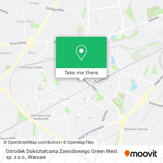 Ośrodek Dokształcania Zawodowego Green West sp. z o.o. map