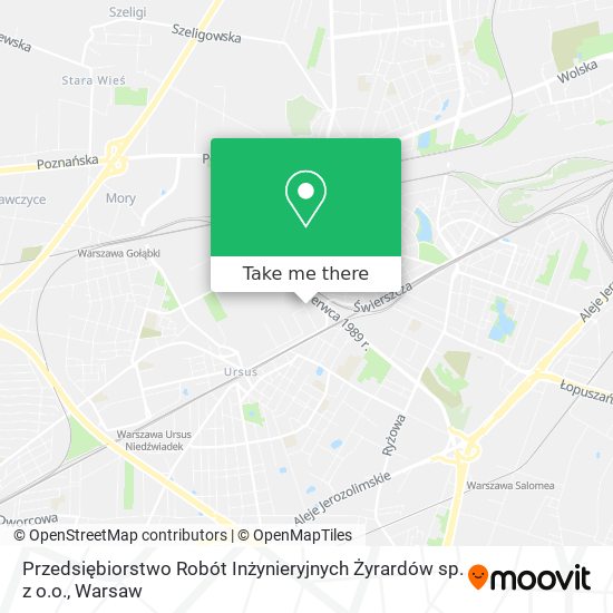 Карта Przedsiębiorstwo Robót Inżynieryjnych Żyrardów sp. z o.o.