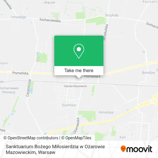 Карта Sanktuarium Bożego Miłosierdzia w Ożarowie Mazowieckim