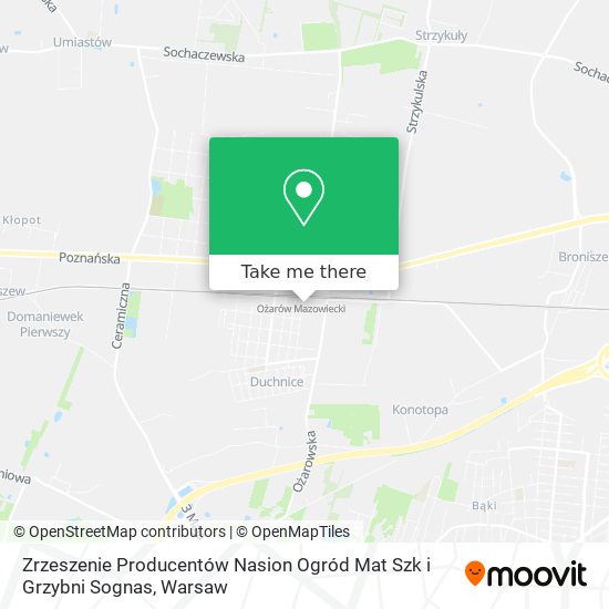 Zrzeszenie Producentów Nasion Ogród Mat Szk i Grzybni Sognas map