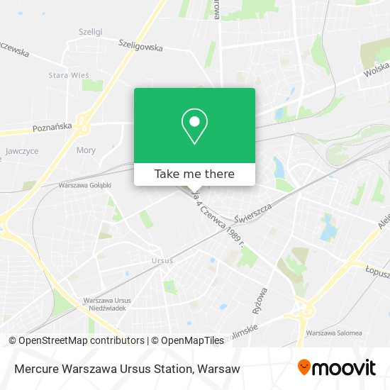 Mercure Warszawa Ursus Station map