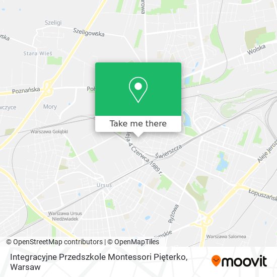 Integracyjne Przedszkole Montessori Pięterko map