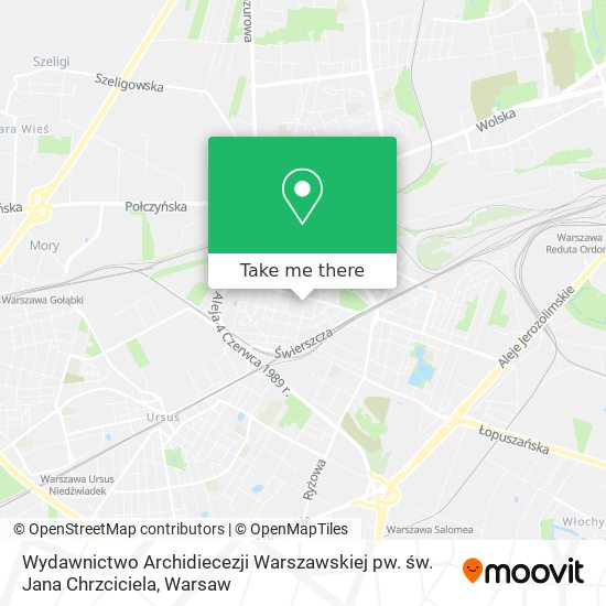 Wydawnictwo Archidiecezji Warszawskiej pw. św. Jana Chrzciciela map