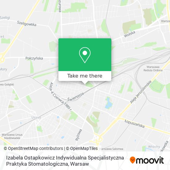 Izabela Ostapkowicz Indywidualna Specjalistyczna Praktyka Stomatologiczna map